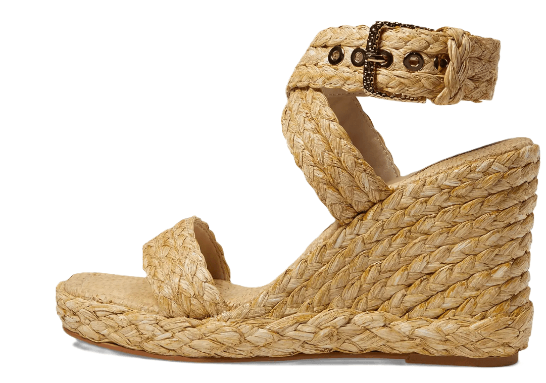 Dolce Vita Aldona Light Natural Raffia Wedge Sandal - Thumbnail 3