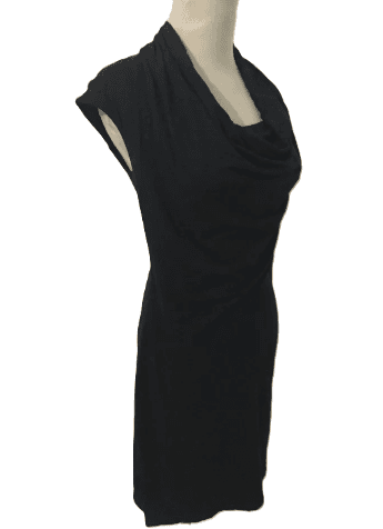 Splendid Cowl Neck Cap Sleeve Knit T-Shirt Sheath Dress - Thumbnail 4