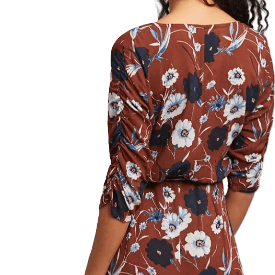 Faithful the Brand Brown Floral Print Wrap Dress NWT - Thumbnail 3