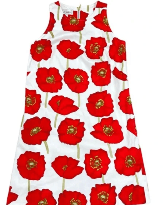 Sara Campbell Red Poppy Floral Sheath Dress NWT - Thumbnail 5