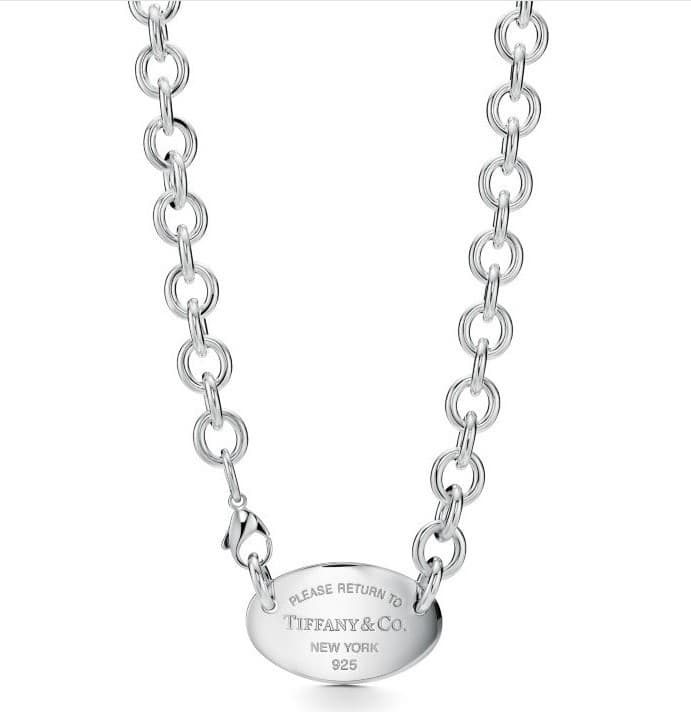 Tiffany Oval Tag Necklace - Thumbnail 2