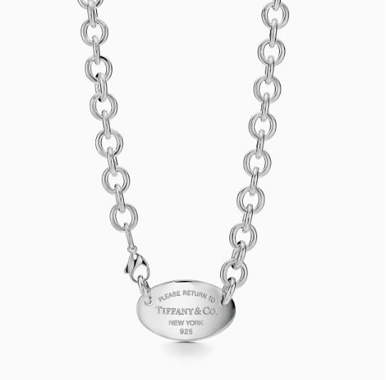 Tiffany Oval Tag Necklace - Thumbnail 3