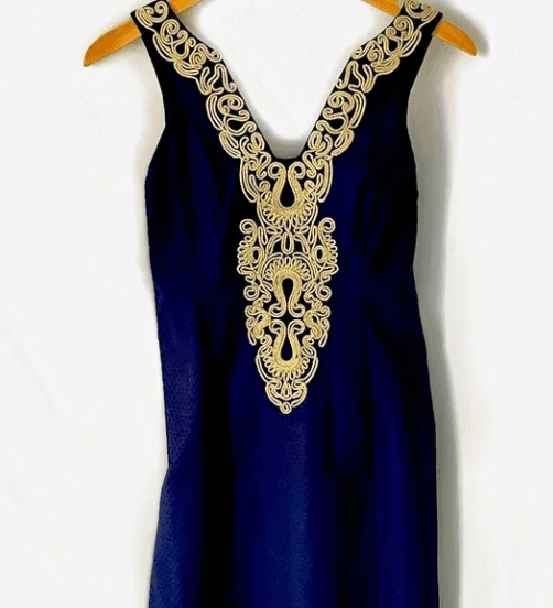 Lilly Pulitzer Navy Sleeveless Shift Dress - Thumbnail 3