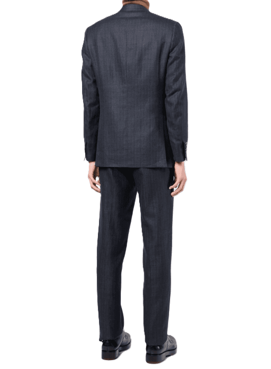 Brioni Pinstripe Single Breasted Suit - Thumbnail 2