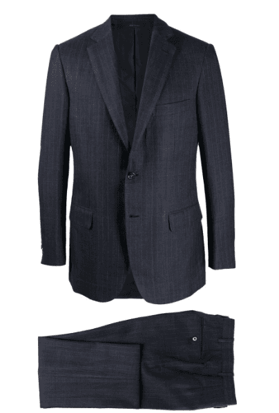 Brioni Pinstripe Single Breasted Suit - Thumbnail 3