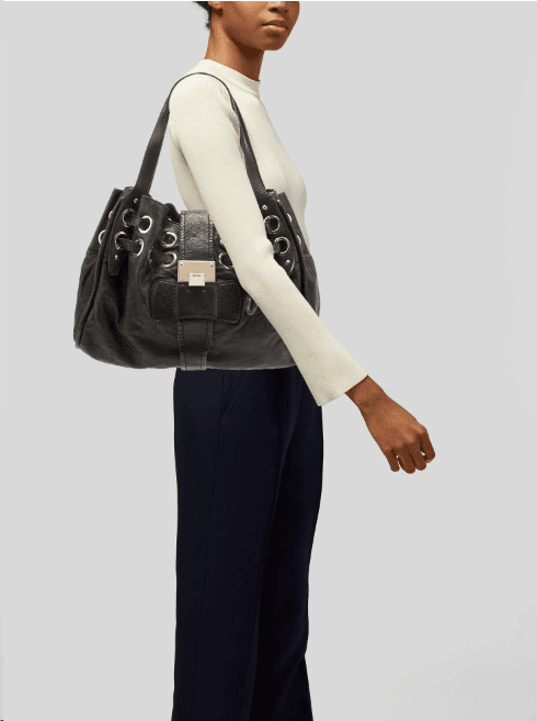 Jimmy Choo Embellished Leather Ramona Shoulder Bag - Thumbnail 2