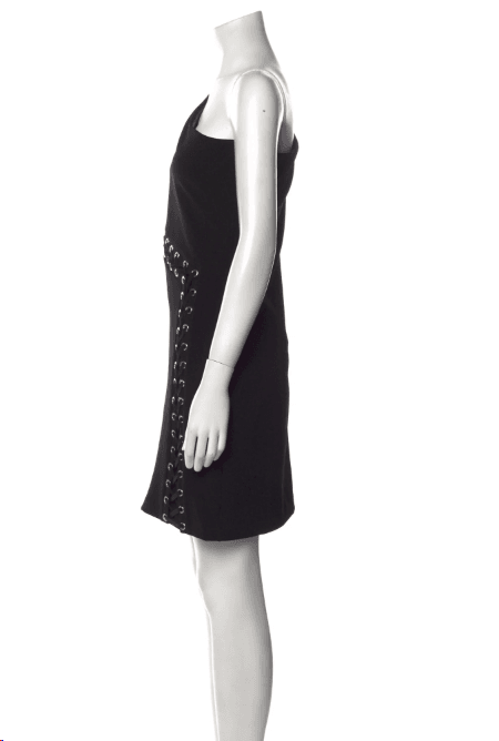 Parker Black One Shoulder Sheath Dress - Thumbnail 5