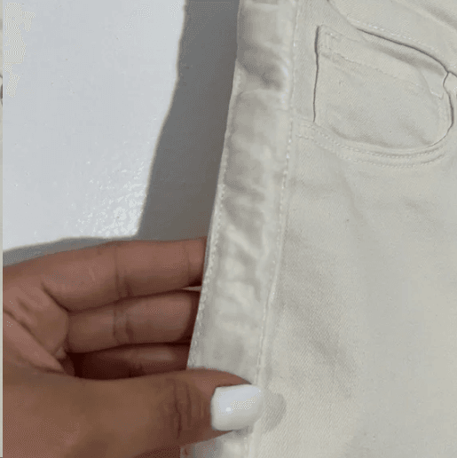 Lagence Margot High Rise‎ Skinny Jeans White Velvet Tuxedo Stripe - Thumbnail 3