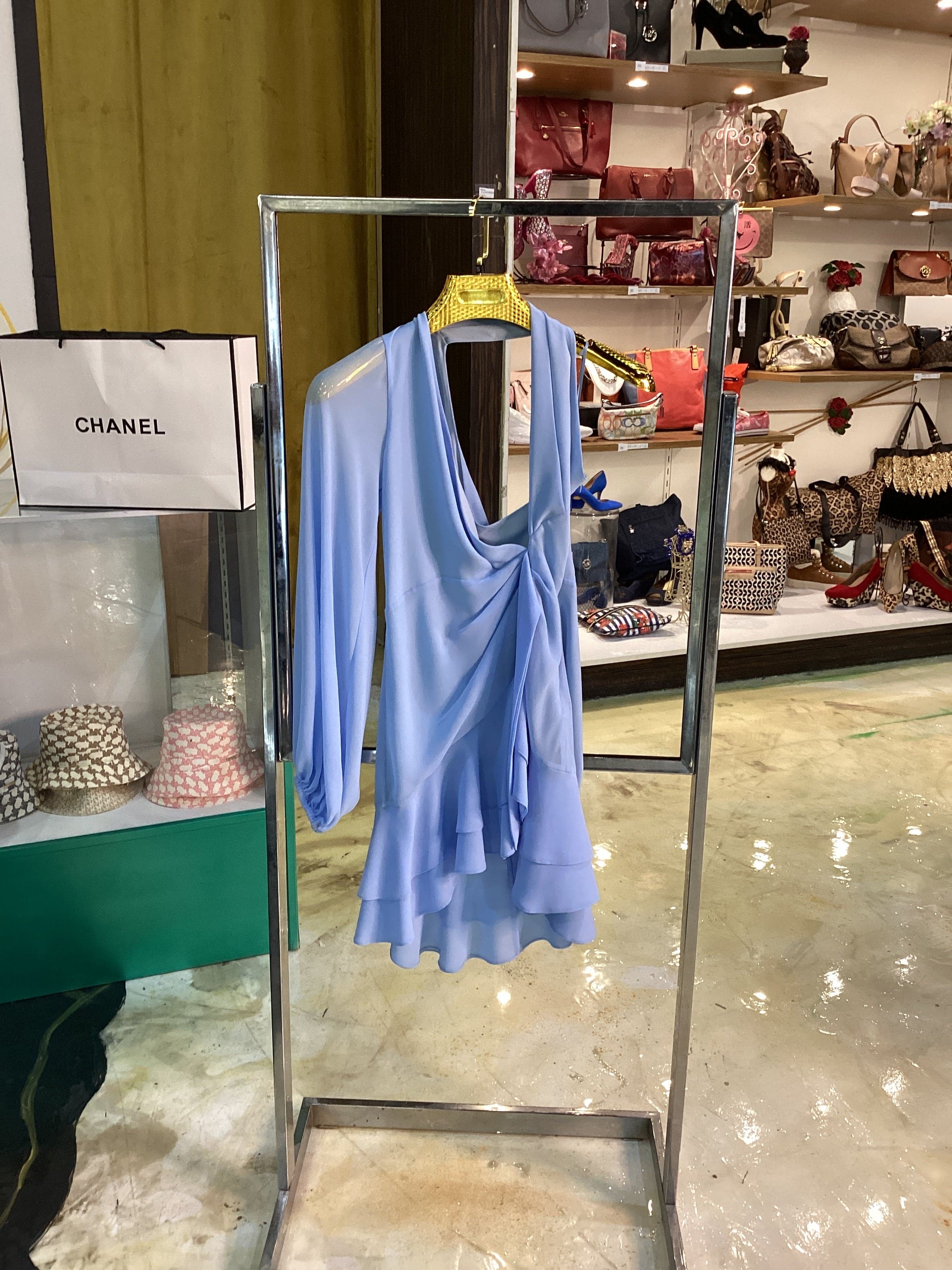 NWT Michael Costello Baby Blue Sunny Midi Dress Size Small - Thumbnail 2