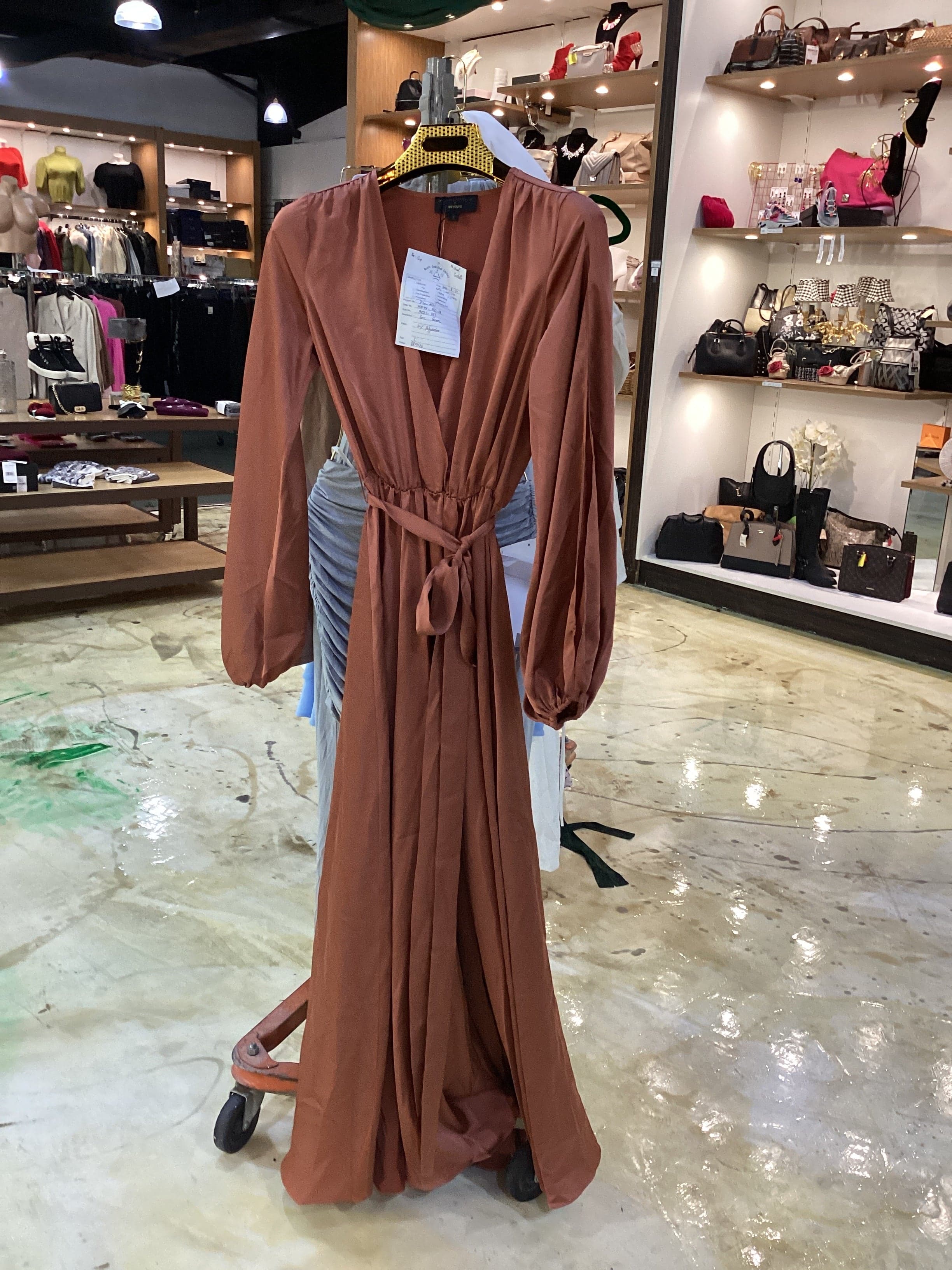 NWT Michael Costello Bronze Eric Gown Size Small - Thumbnail 2
