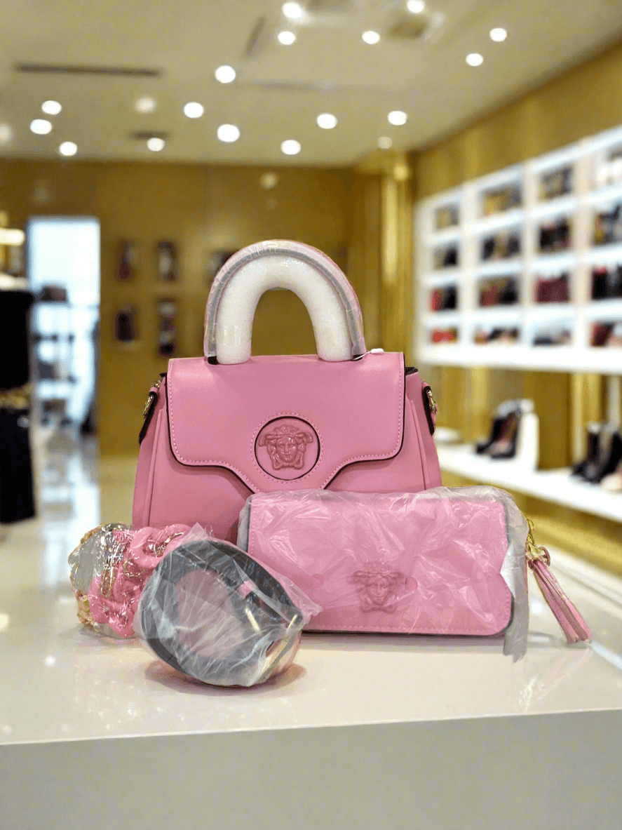 Faux La Medusa Pink Handbag - Thumbnail 2