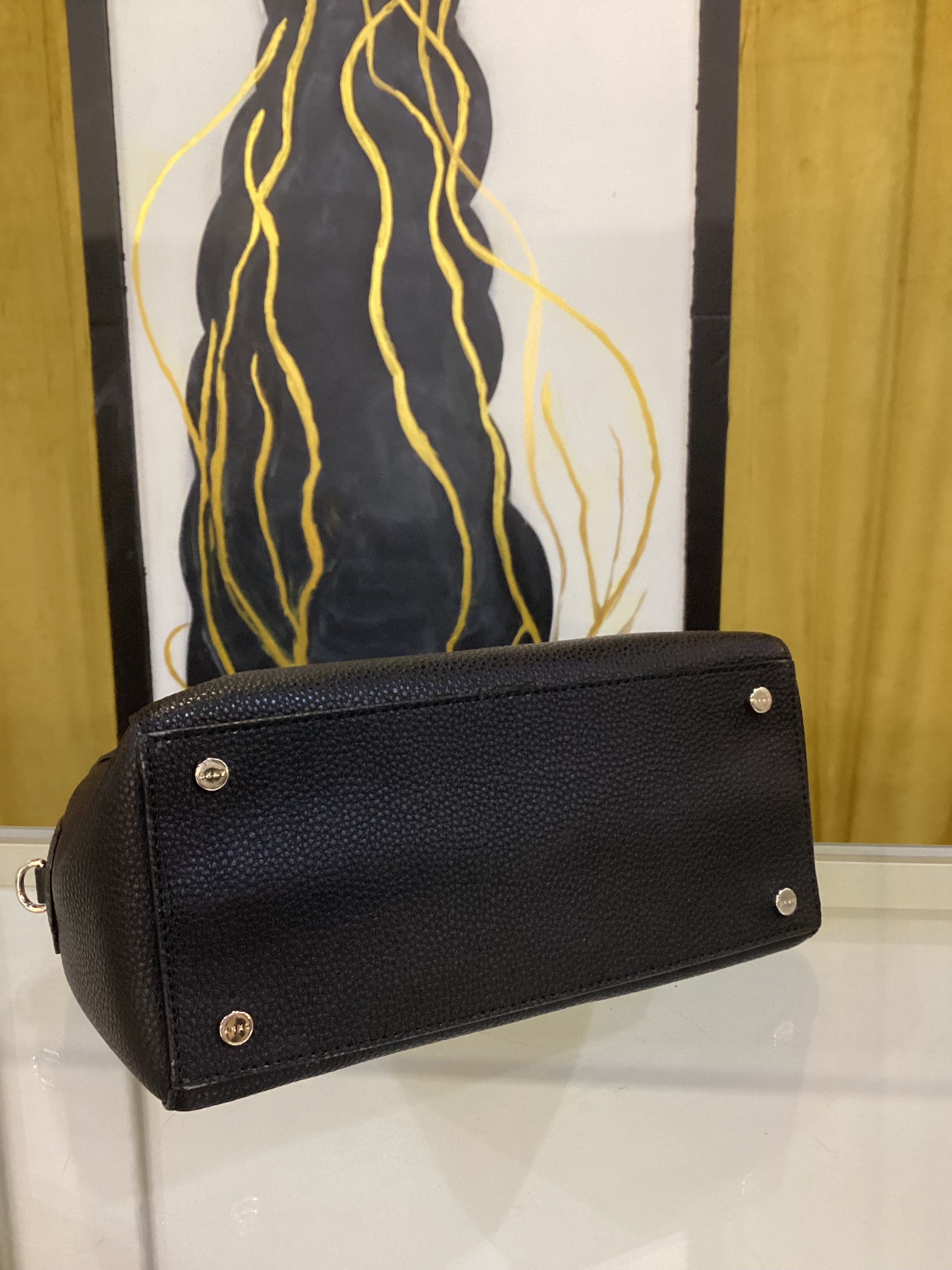 NWT Black Leather DKNY Cross Body Bag - Thumbnail 2