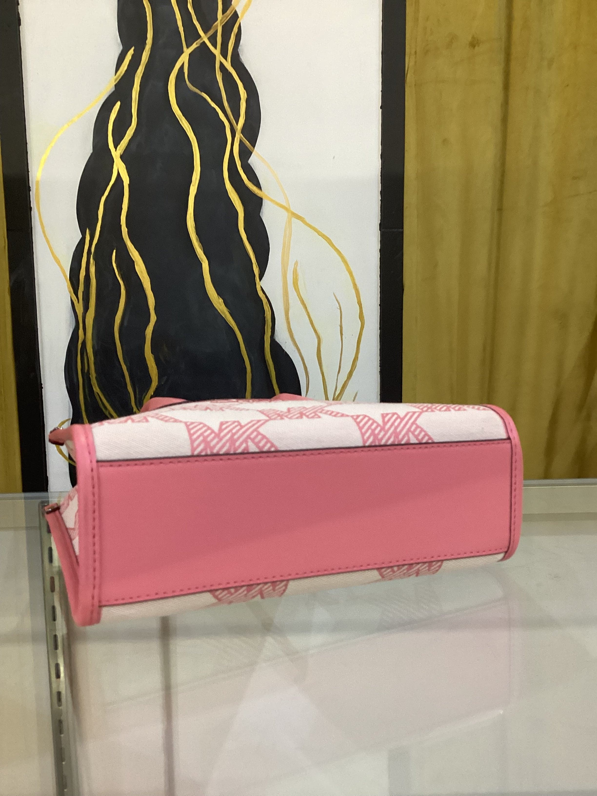 Michael Kors Pink Mirella Medium Canvas Tote Bag - Thumbnail 4