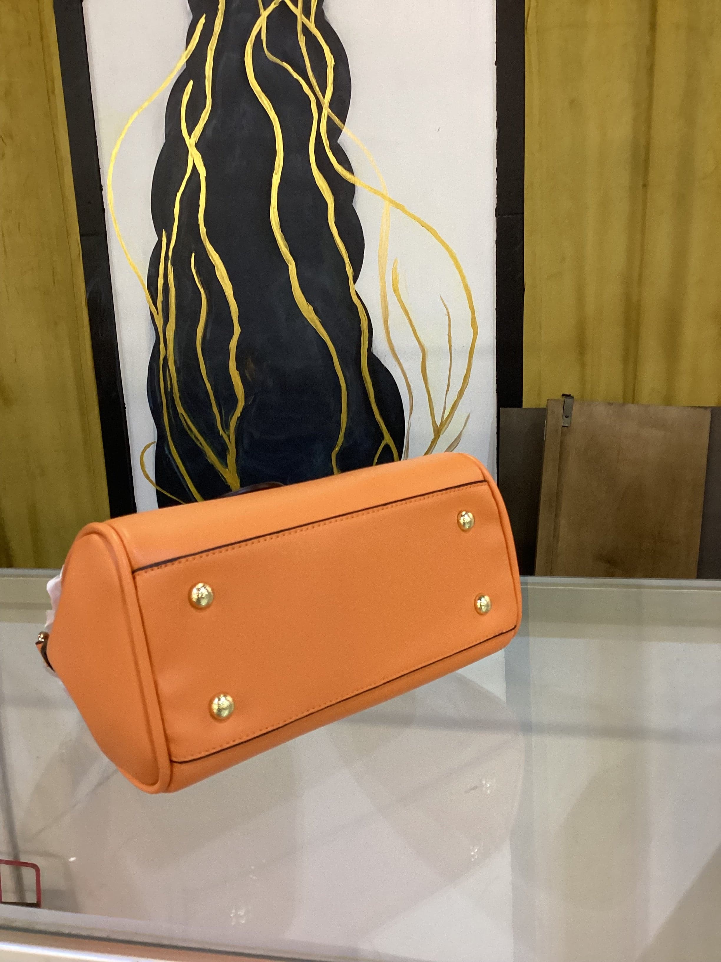 Faux La Medusa Orange Handbag - Thumbnail 3