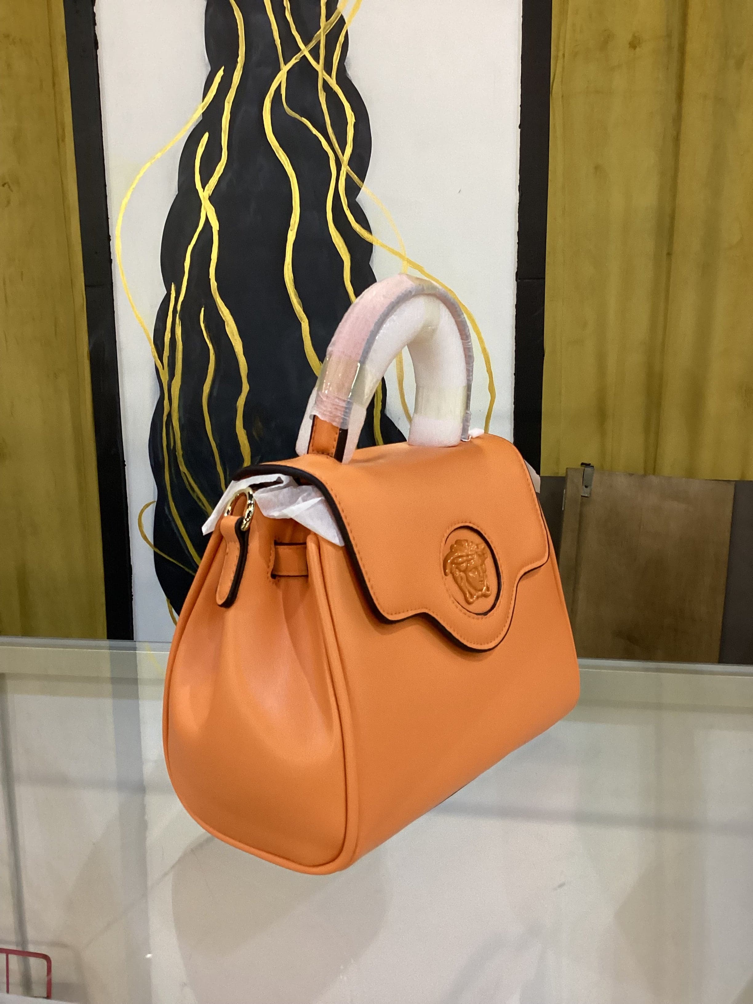 Faux La Medusa Orange Handbag - Thumbnail 2