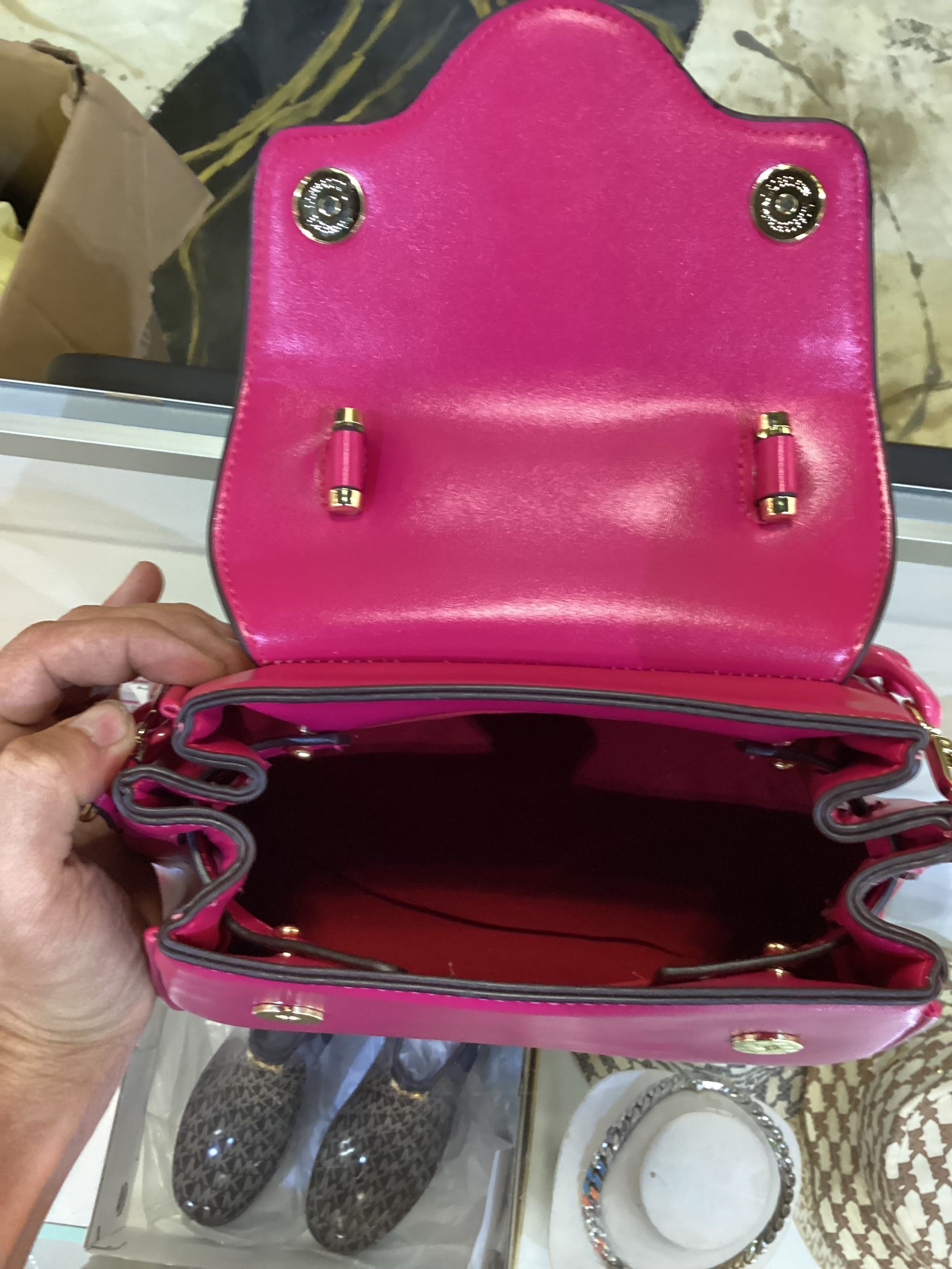 Faux La Medusa Rose Handbag - Thumbnail 3