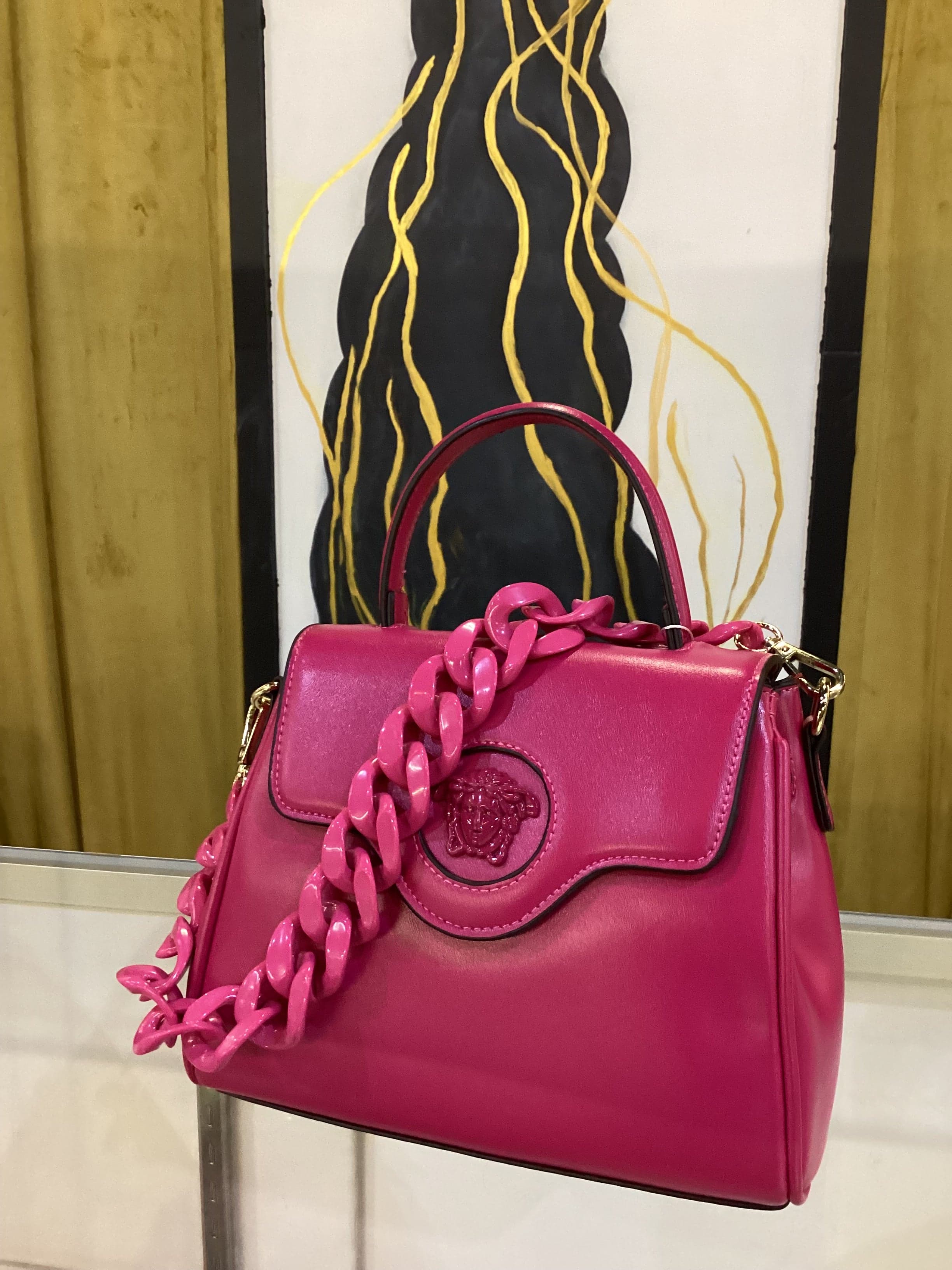 Faux La Medusa Rose Handbag - Thumbnail 2