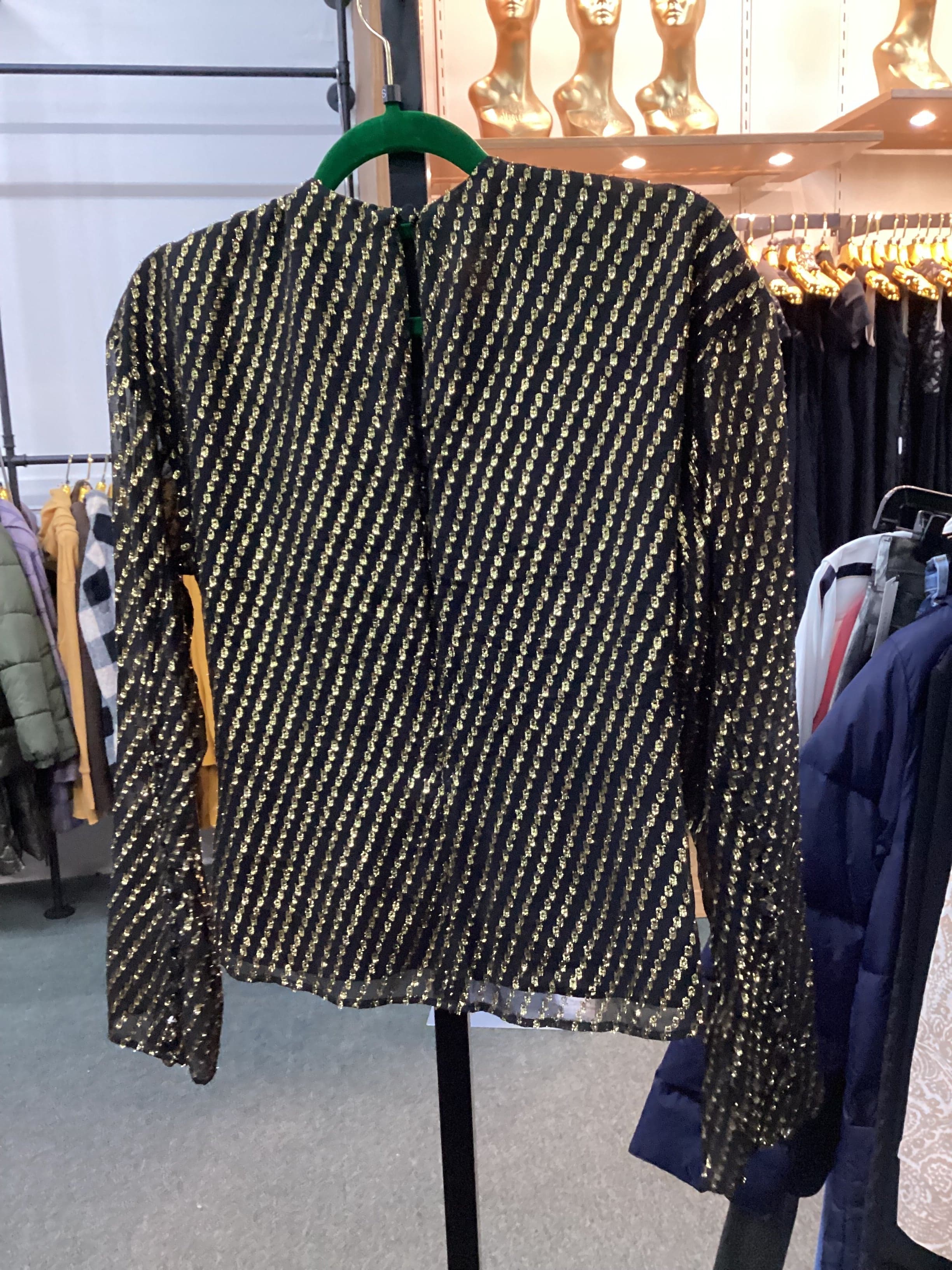 Black and Gold Blouse - Thumbnail 2