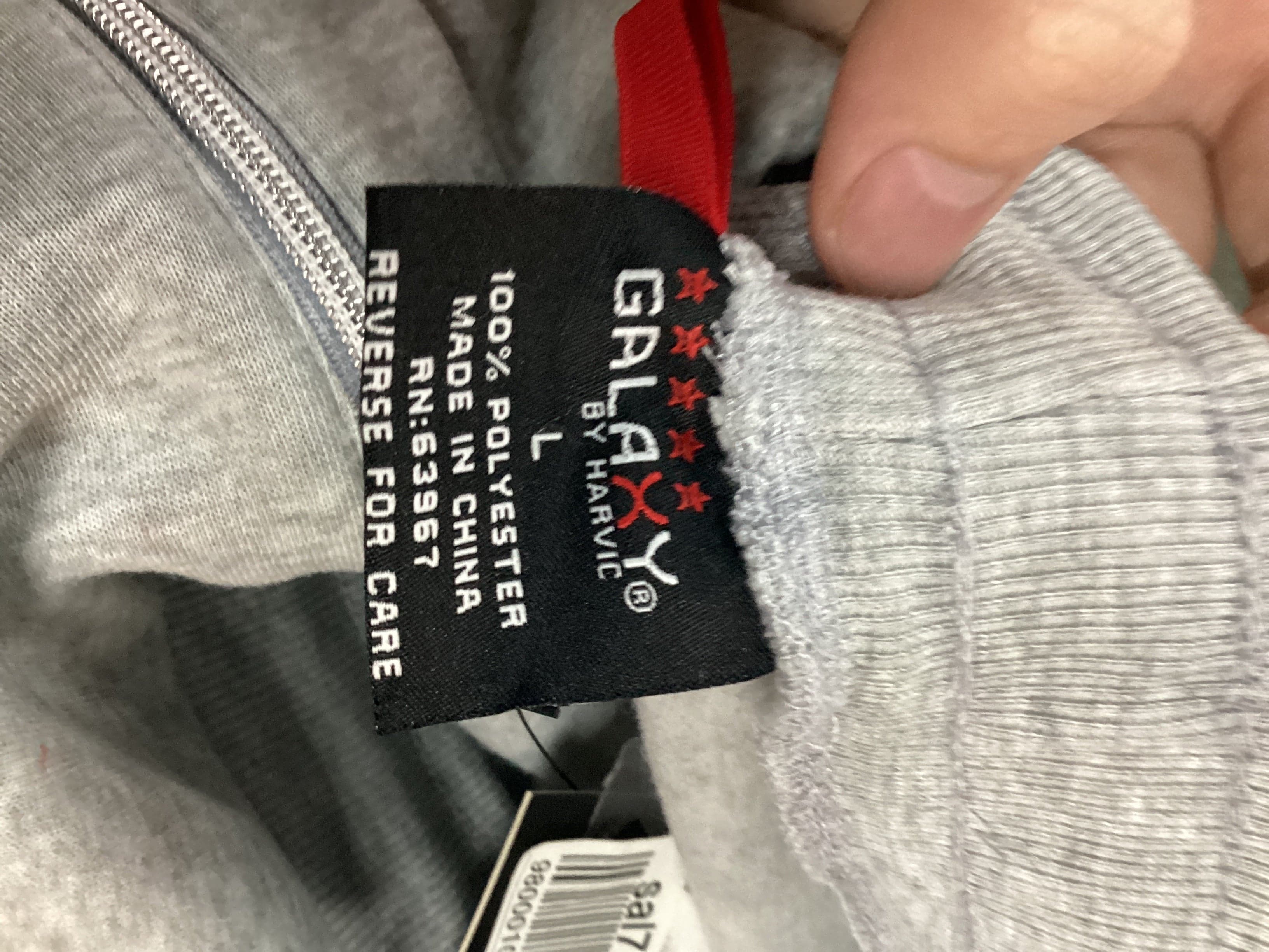 NWT men’s sweatpants slim fit gray Galaxy By Harvic Large - Thumbnail 3