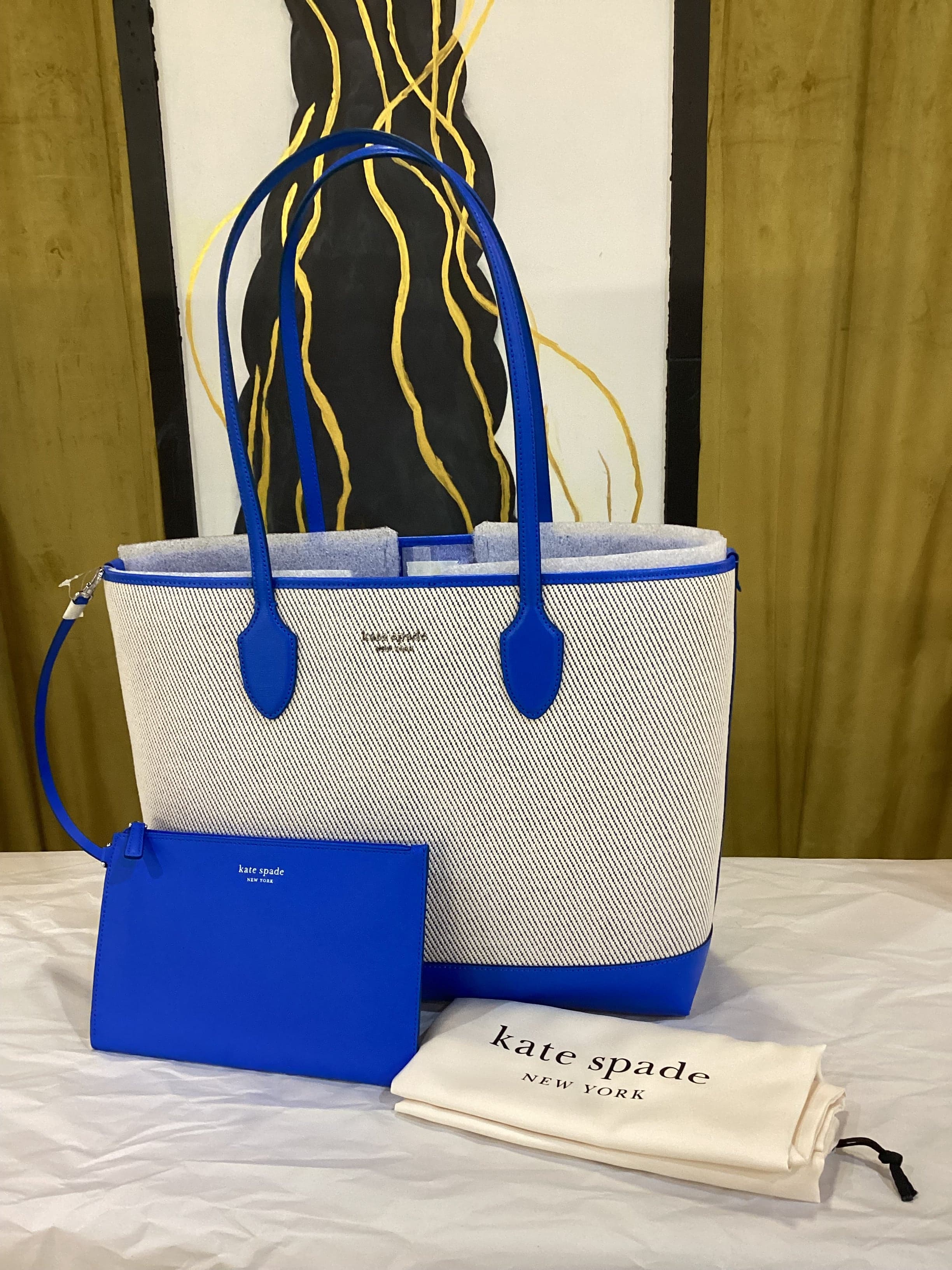 NWT Kate Spade Bleecker Canvass Tote Bag - Thumbnail 2