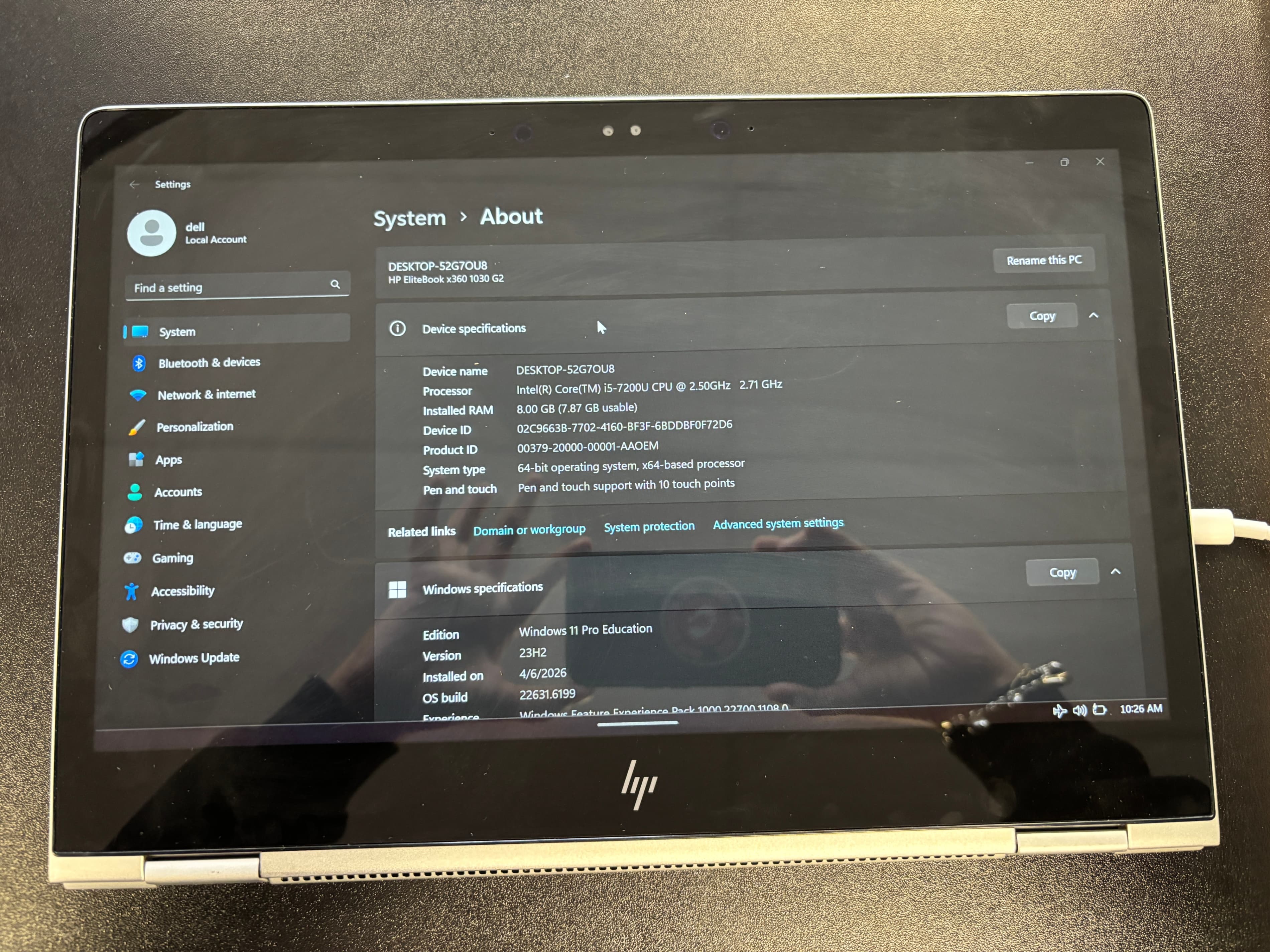 HP EliteBook x360 1030 G2 8GB RAM 128GB SSD Laptop - Thumbnail 3