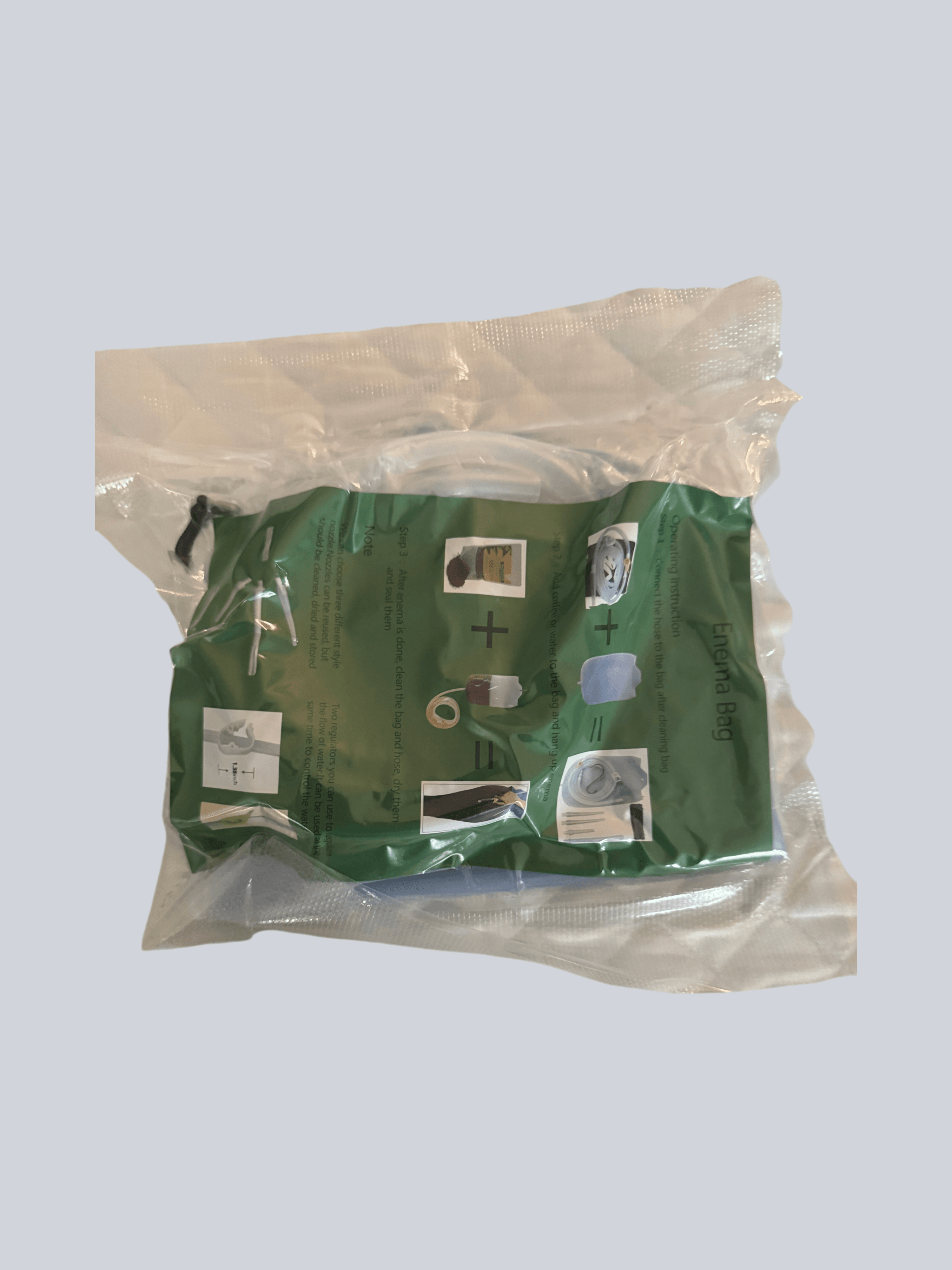 Blue Enema Bag Kit with Hose and Nozzles - Thumbnail 6