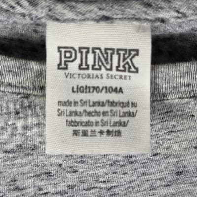 Victoria Secret Large Gray W/ Iridescent White Sequins "Pink" T-Shirt - Thumbnail 4