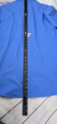 Columbia Men's Large Blue PFG Omni-Shade Vented Classic Fit S/S Button Up Shirt - Thumbnail 12