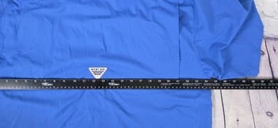 Columbia Men's Large Blue PFG Omni-Shade Vented Classic Fit S/S Button Up Shirt - Thumbnail 10
