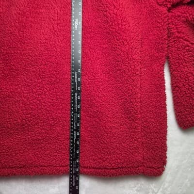 Girlie Girl Originals CC Women's Medium Red Sherpa 1/4 Zip Pullover - Thumbnail 9