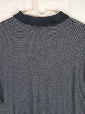 Nike Dri-Fit Men's Medium Black Striped Livestrong Polo Shirt - Thumbnail 7