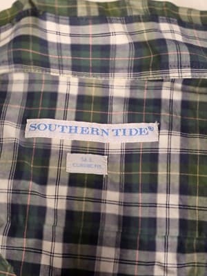 Southern Tide Men's Medium Classic Fit Plaid Multicolor Long Sleeve Shirt - Thumbnail 3