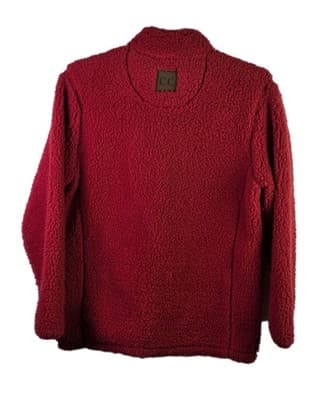 Girlie Girl Originals CC Women's Medium Red Sherpa 1/4 Zip Pullover - Thumbnail 7