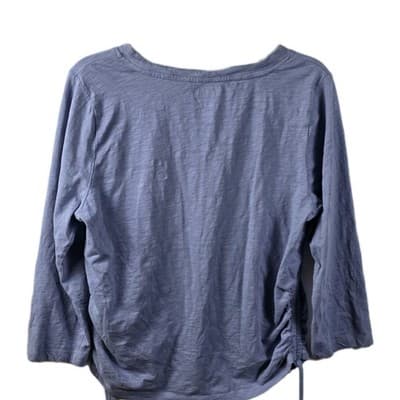 DKNY Women's XL Blue Long Sleeve Blouse - Thumbnail 7