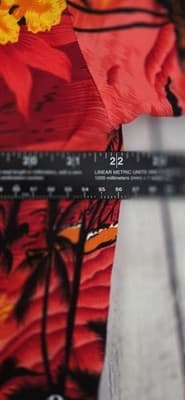 Body Club Men's Men's Large Red Hawaiian Aloha Button Up Tropical Shirt - Thumbnail 5
