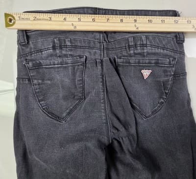 Vintage 90s Guess Women Sz 25 Curvy Mid Rise Skinny Bella Fit Black jeans - Thumbnail 6