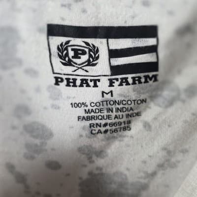 Phat Farm Savage Men's Medium Speckle Graphics Short Sleeve T-Shirt - Thumbnail 6
