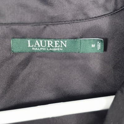 Lauren Ralph Lauren Unisex Medium Black Sleepwear Pajama Top - Thumbnail 2