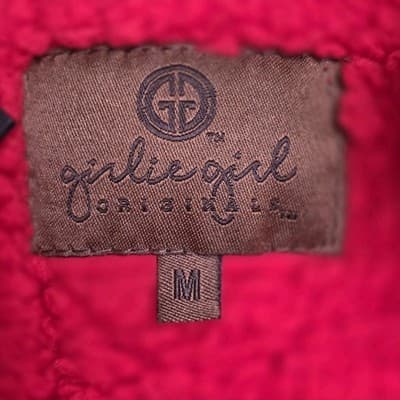 Girlie Girl Originals CC Women's Medium Red Sherpa 1/4 Zip Pullover - Thumbnail 3
