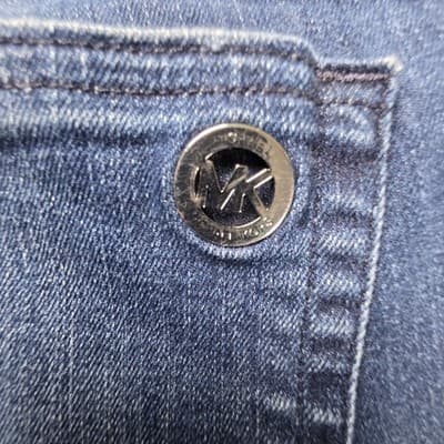 Michael Kors Women's Size 8 Skinny Leg Medium Wash Blue Denim Jeans - Thumbnail 9
