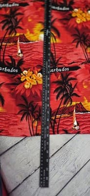Body Club Men's Men's Large Red Hawaiian Aloha Button Up Tropical Shirt - Thumbnail 7