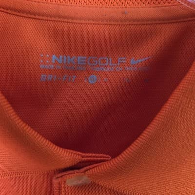 Nike Dri Fit Mens XL Orange Golf Performance Stretch Short Sleeve Polo Shirt - Thumbnail 4