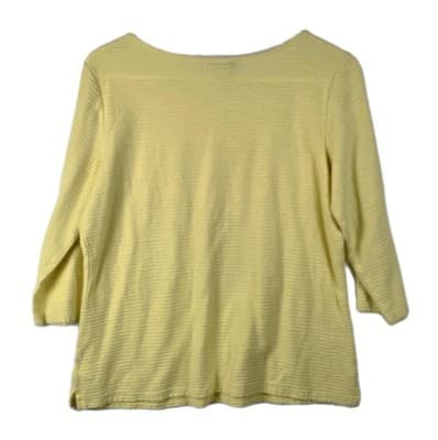 Liz Claiborne Women's Medium Yellow Short Sleeve Blouse - Thumbnail 5