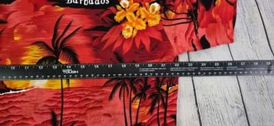 Body Club Men's Men's Large Red Hawaiian Aloha Button Up Tropical Shirt - Thumbnail 4