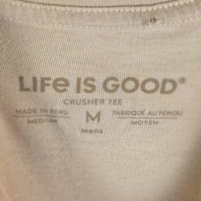 Life Is Good Men's Yellow Medium Beach Sunset Short Sleeve T-Shirt - Thumbnail 3
