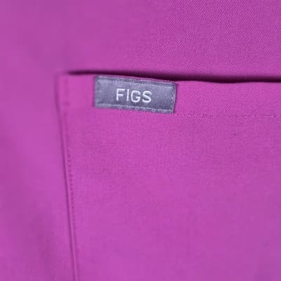 Figs Catarina Women's Large Magenta Purple Scrub Top #2189 - Thumbnail 3