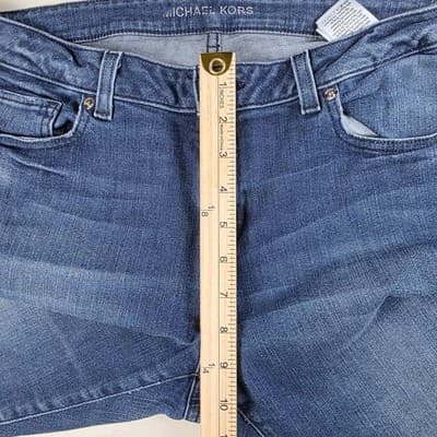 Michael Kors Women's Size 8 Skinny Leg Medium Wash Blue Denim Jeans - Thumbnail 4