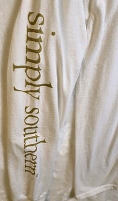 Simply Southern Men's Medium White Long Sleeve Graphic Tee - Thumbnail 4