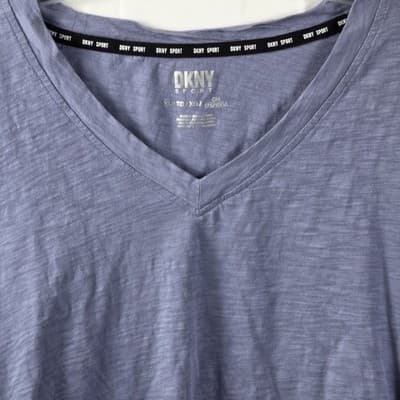 DKNY Women's XL Blue Long Sleeve Blouse - Thumbnail 2