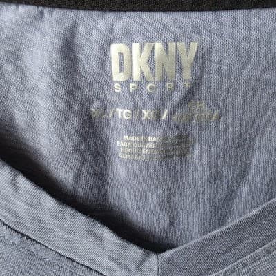 DKNY Women's XL Blue Long Sleeve Blouse - Thumbnail 3
